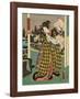 Costumes in Five Different Colors - Yellow (Ki)-Utagawa Kunisada (Toyokuni III)-Framed Art Print