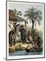 Costumes of Bahia, from 'Picturesque Voyage to Brazil', 1835-Johann Moritz Rugendas-Mounted Giclee Print