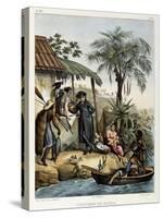 Costumes of Bahia, from 'Picturesque Voyage to Brazil', Published, 1835-Johann Moritz Rugendas-Stretched Canvas