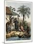 Costumes of Bahia, from 'Picturesque Voyage to Brazil', Published, 1835-Johann Moritz Rugendas-Mounted Giclee Print