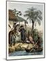 Costumes of Bahia, from 'Picturesque Voyage to Brazil', Published, 1835-Johann Moritz Rugendas-Mounted Giclee Print