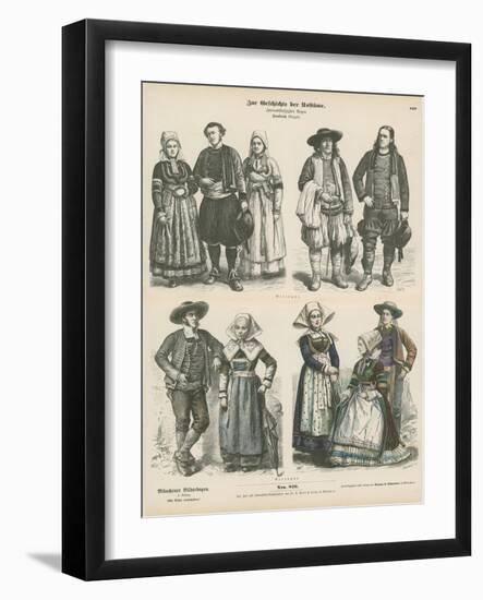 Costumes of Brittany, Late 19th Century-null-Framed Giclee Print