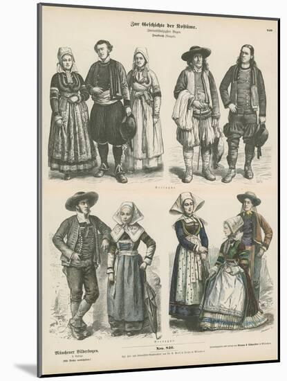 Costumes of Brittany, Late 19th Century-null-Mounted Giclee Print