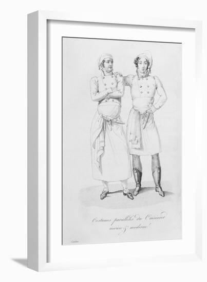 Costumes of Cooks from Different Eras, from 'Le Maitre D'Hotel Francais' by Marie Antoine Careme-Marie Antoine Careme-Framed Giclee Print