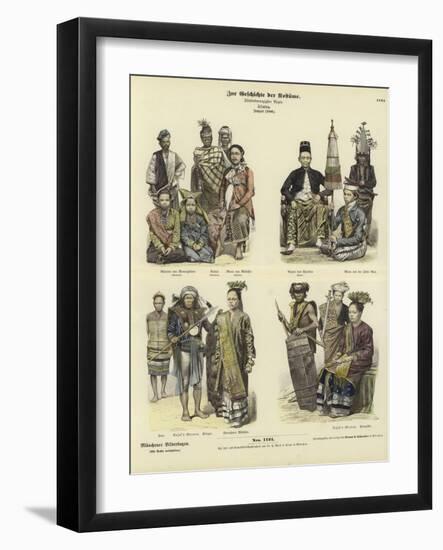 Costumes of Indonesia, 1880-null-Framed Giclee Print