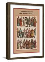 Costumes of Peasantry Russia, Poland, Scotland and Hungary-Friedrich Hottenroth-Framed Art Print