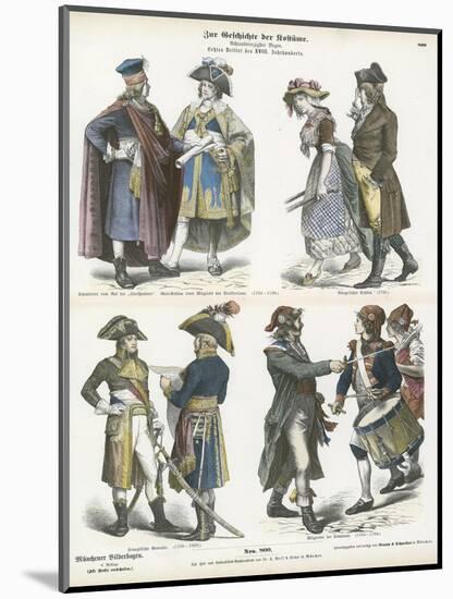 Costumes of Revolutionary France, Late 18th Century-null-Mounted Giclee Print