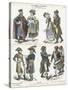 Costumes of Revolutionary France, Late 18th Century-null-Stretched Canvas