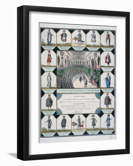Costumes of the Representatives of the French People and Civil Servants, 1795-null-Framed Giclee Print
