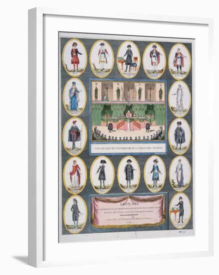 Costumes of the Representatives of the French People and Civil Servants, 1795-null-Framed Giclee Print