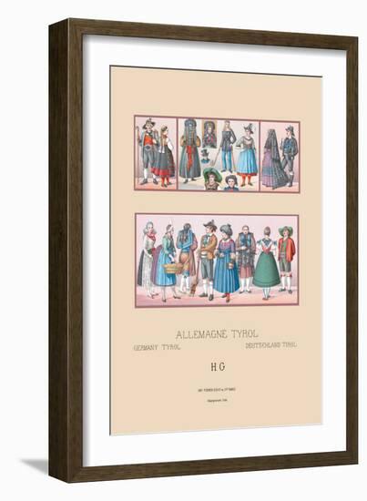 Costumes of Tyrol, Germany-Racinet-Framed Art Print