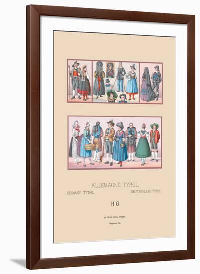 Costumes of Tyrol, Germany-Racinet-Framed Art Print