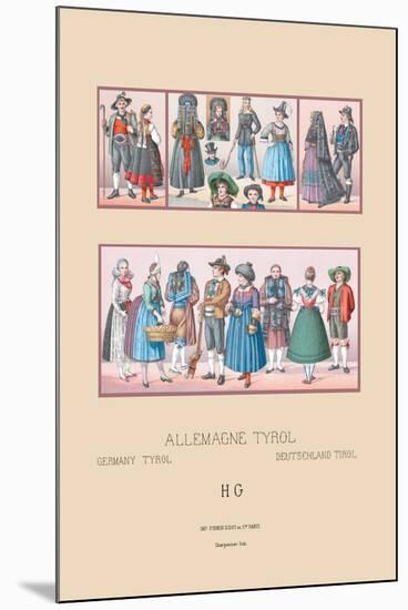 Costumes of Tyrol, Germany-Racinet-Mounted Art Print