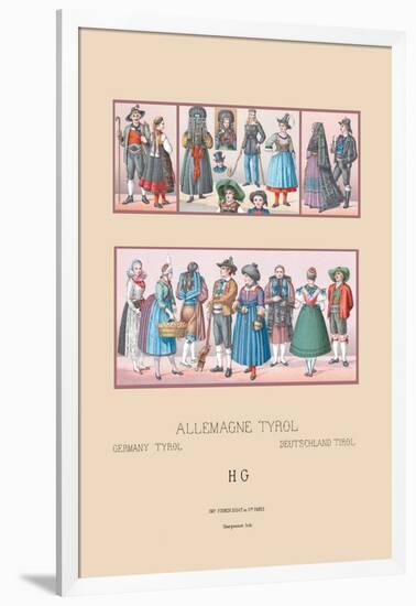 Costumes of Tyrol, Germany-Racinet-Framed Art Print
