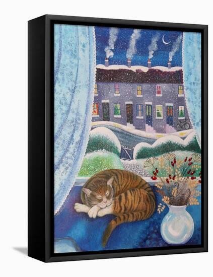 Cosy Cat, 2016-Lisa Graa Jensen-Framed Stretched Canvas