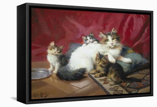 Cosy Family-Leon Charles Huber-Framed Stretched Canvas