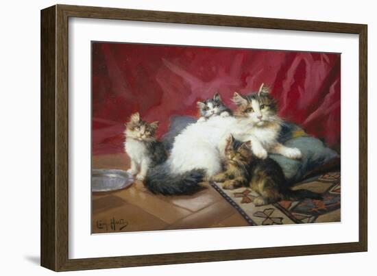 Cosy Family-Leon Charles Huber-Framed Giclee Print