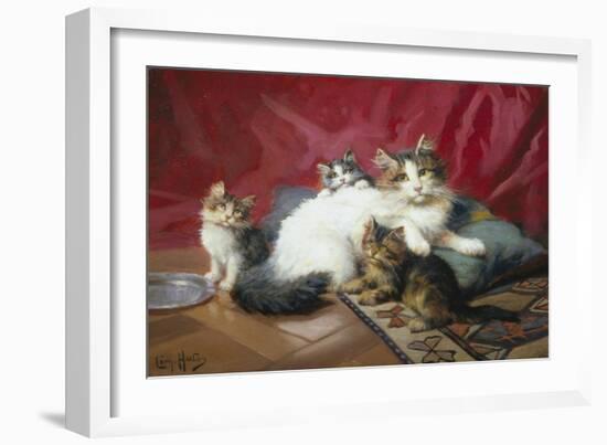 Cosy Family-Leon Charles Huber-Framed Giclee Print