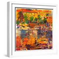 Cote d'Azur Reflections-Peter Graham-Framed Premium Giclee Print