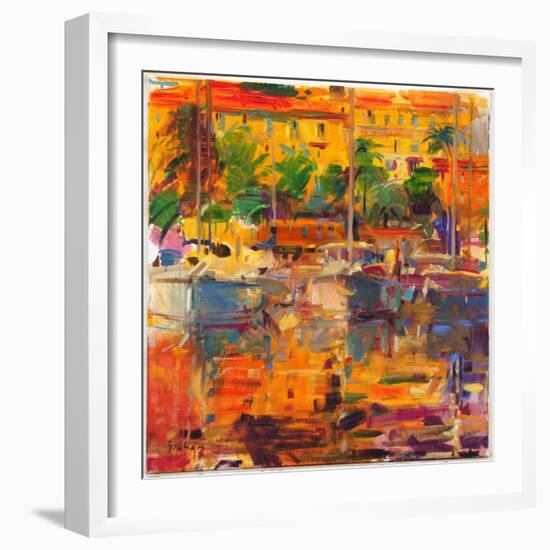 Cote d'Azur Reflections-Peter Graham-Framed Premium Giclee Print