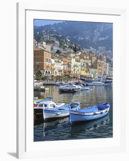 Cote D'Azur, Villefranche-Sur-Mer, View on Town and Port-Marcel Malherbe-Framed Photographic Print