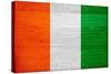 Cote D'Ivoire Flag Design with Wood Patterning - Flags of the World Series-Philippe Hugonnard-Stretched Canvas