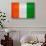 Cote D'Ivoire Flag Design with Wood Patterning - Flags of the World Series-Philippe Hugonnard-Stretched Canvas displayed on a wall