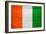 Cote D'Ivoire Flag Design with Wood Patterning - Flags of the World Series-Philippe Hugonnard-Framed Art Print