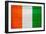 Cote D'Ivoire Flag Design with Wood Patterning - Flags of the World Series-Philippe Hugonnard-Framed Art Print