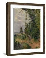 Côte des Grouettes, near Pontoise, c.1878-Camille Pissarro-Framed Giclee Print