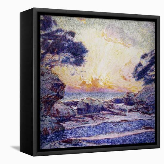 Cote Scene, Sunset, Scene De Cote, Coucher De Soleil-Frans Gaillard-Framed Stretched Canvas