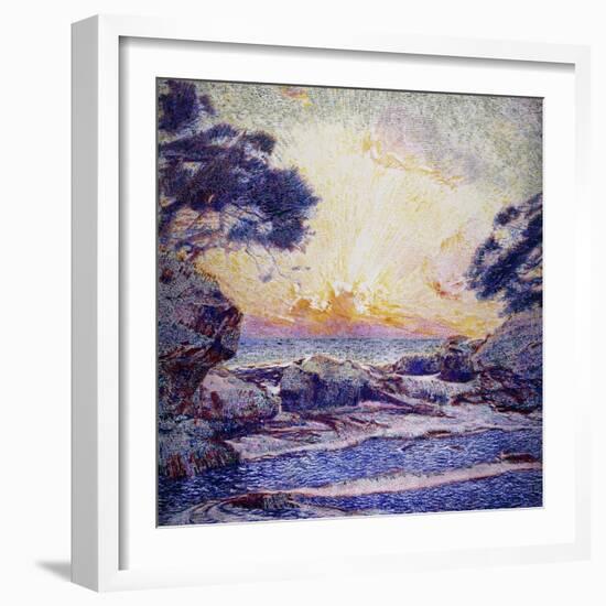 Cote Scene, Sunset, Scene De Cote, Coucher De Soleil-Frans Gaillard-Framed Giclee Print