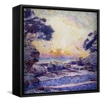 Cote Scene, Sunset, Scene De Cote, Coucher De Soleil-Frans Gaillard-Framed Stretched Canvas