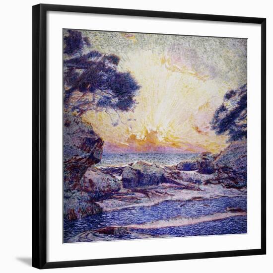 Cote Scene, Sunset, Scene De Cote, Coucher De Soleil-Frans Gaillard-Framed Giclee Print