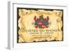 Cotes du Rhone Label-null-Framed Art Print