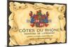 Cotes du Rhone Label-null-Mounted Premium Giclee Print