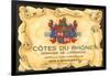 Cotes du Rhone Label-null-Framed Art Print