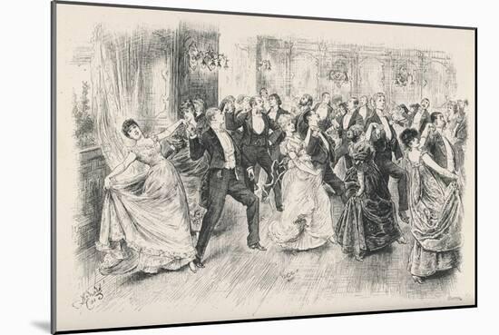 Cotillion Dancing in a Fashionable London Ballroom-Frederick Barnard-Mounted Art Print