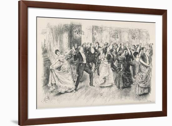 Cotillion Dancing in a Fashionable London Ballroom-Frederick Barnard-Framed Premium Giclee Print