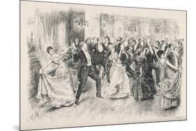 Cotillion Dancing in a Fashionable London Ballroom-Frederick Barnard-Mounted Premium Giclee Print
