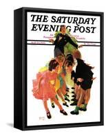 "Cotillion," Saturday Evening Post Cover, May 23, 1936-Albert W. Hampson-Framed Stretched Canvas