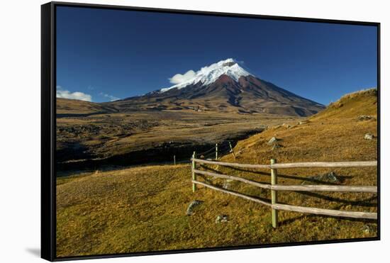 Cotopaxi National Park, Snow-Capped Cotopaxi Volcano-John Coletti-Framed Stretched Canvas