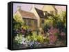 Cotswold Cottage V-Mary Jean Weber-Framed Stretched Canvas