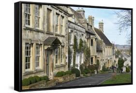 Cotswold Cottages Along the Hill, Burford, Cotswolds, Oxfordshire, England, United Kingdom, Europe-Peter Richardson-Framed Stretched Canvas