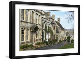 Cotswold Cottages Along the Hill, Burford, Cotswolds, Oxfordshire, England, United Kingdom, Europe-Peter Richardson-Framed Photographic Print