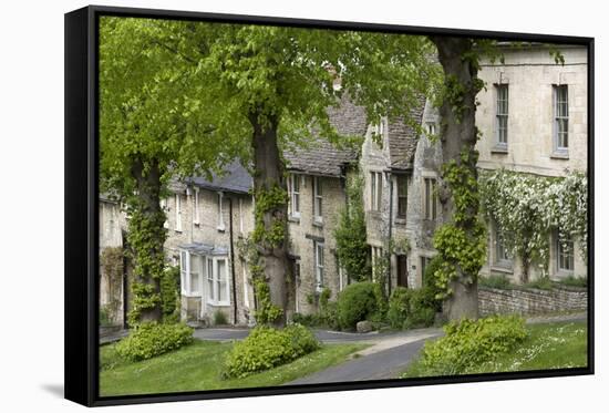 Cotswold Cottages Along the Hill, Burford, Oxfordshire, England, United Kingdom, Europe-Stuart Black-Framed Stretched Canvas