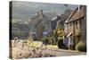 Cotswold Cottages, Broadway, Worcestershire, Cotswolds, England, United Kingdom, Europe-Stuart Black-Stretched Canvas