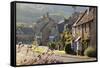 Cotswold Cottages, Broadway, Worcestershire, Cotswolds, England, United Kingdom, Europe-Stuart Black-Framed Stretched Canvas