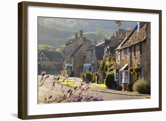 Cotswold Cottages, Broadway, Worcestershire, Cotswolds, England, United Kingdom, Europe-Stuart Black-Framed Photographic Print