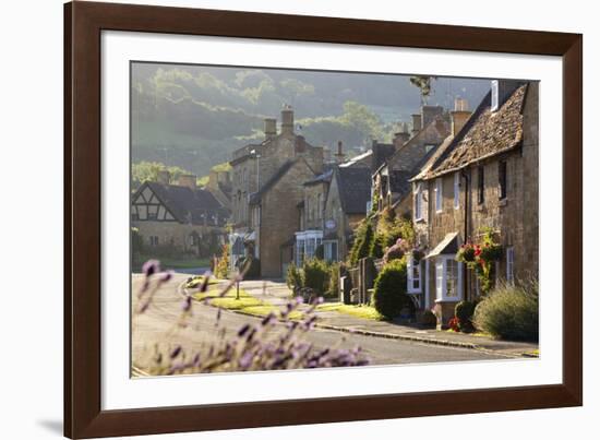 Cotswold Cottages, Broadway, Worcestershire, Cotswolds, England, United Kingdom, Europe-Stuart Black-Framed Photographic Print